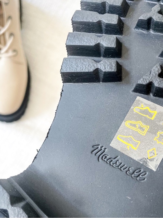 Madewell ivory leather combat boots. - Picture 13 of 13